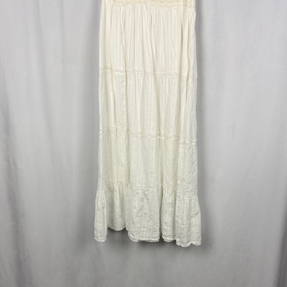 Anthropologie FRNCH NWT White Arina Midi Dress Bohemian Peasant Tiered Lace - S - Picture 5 of 13
